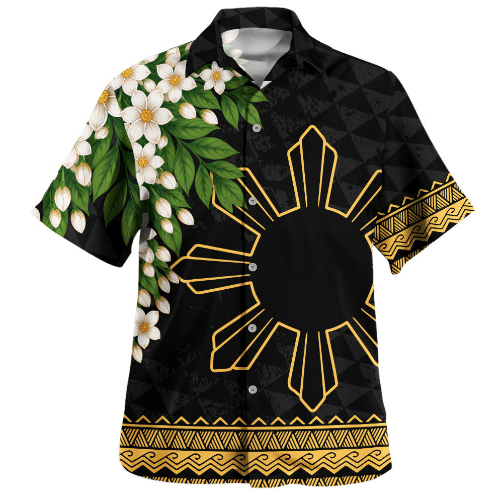 Philippines Filipinos Hawaiian Shirt Sampaguita Sunshine Bloom Style