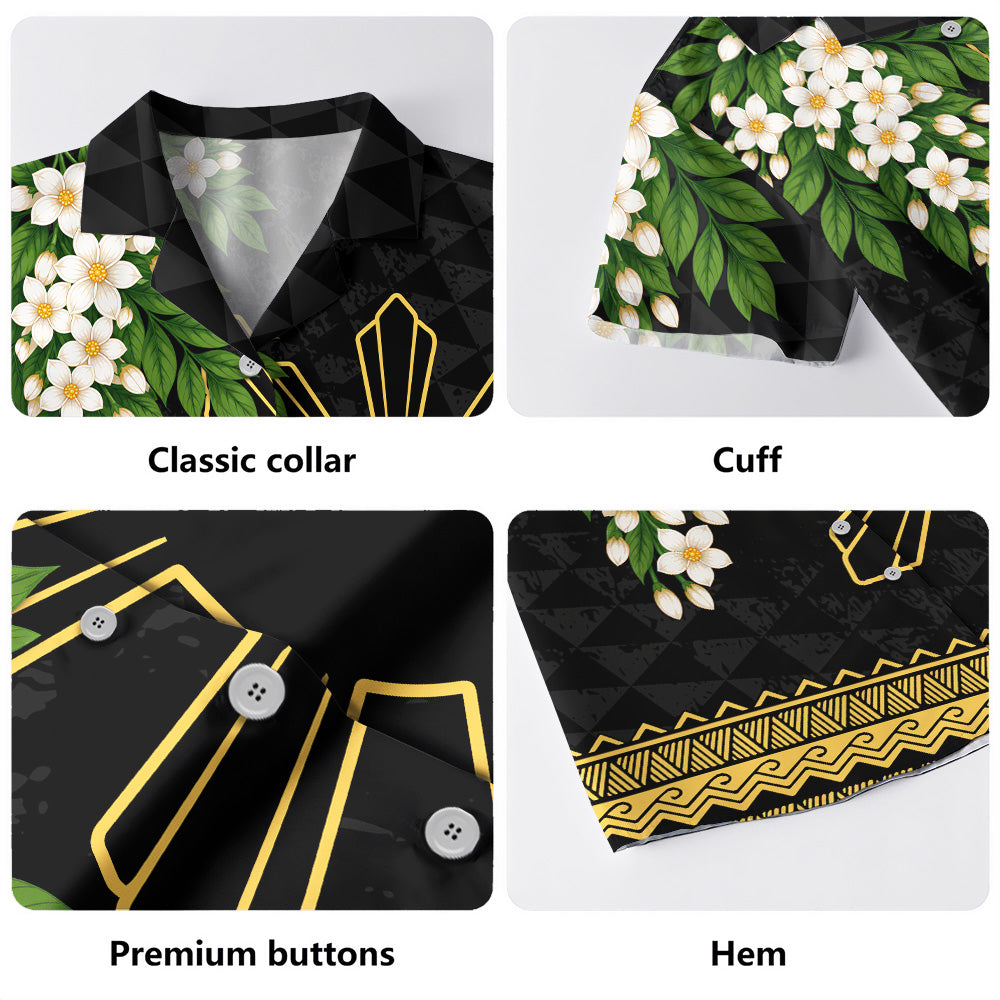 Philippines Filipinos Hawaiian Shirt Sampaguita Sunshine Bloom Style