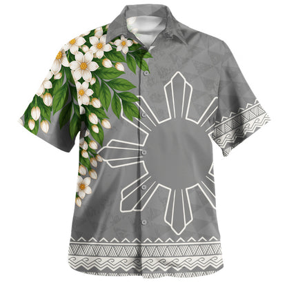 Philippines Filipinos Hawaiian Shirt Sampaguita Sunshine Bloom Style