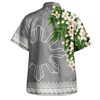 Philippines Filipinos Hawaiian Shirt Sampaguita Sunshine Bloom Style