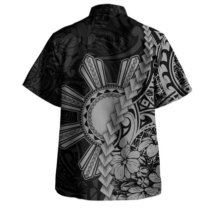 Philippines Filipinos Hawaiian Shirt Sampaguita Flower Tribal Fusion Style