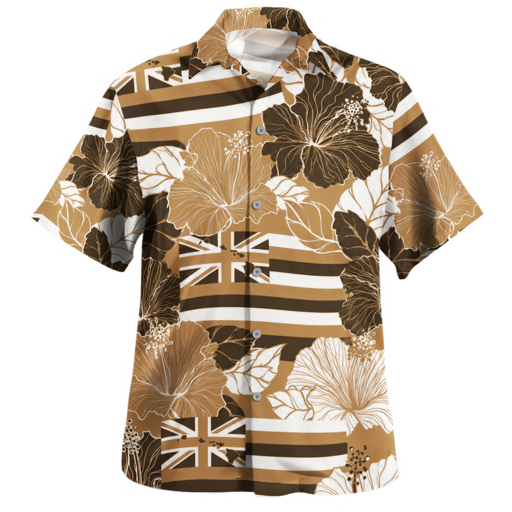 Hawaii Hawaiian Shirt Hibiscus Flag Map Island Pride