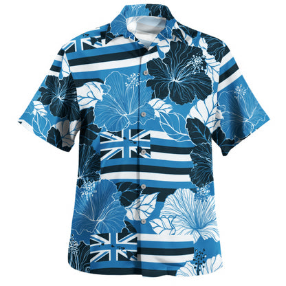 Hawaii Hawaiian Shirt Hibiscus Flag Map Island Pride