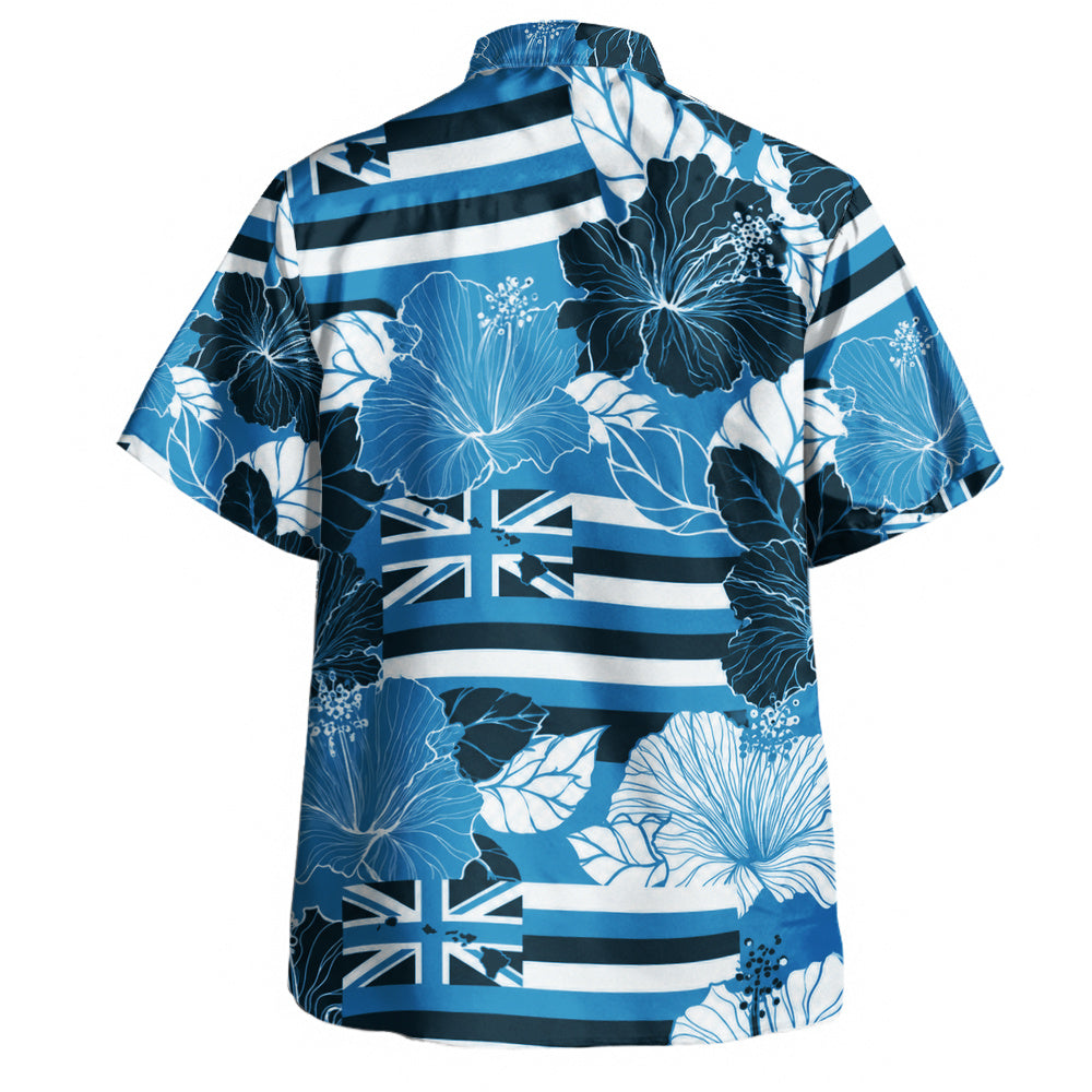 Hawaii Hawaiian Shirt Hibiscus Flag Map Island Pride