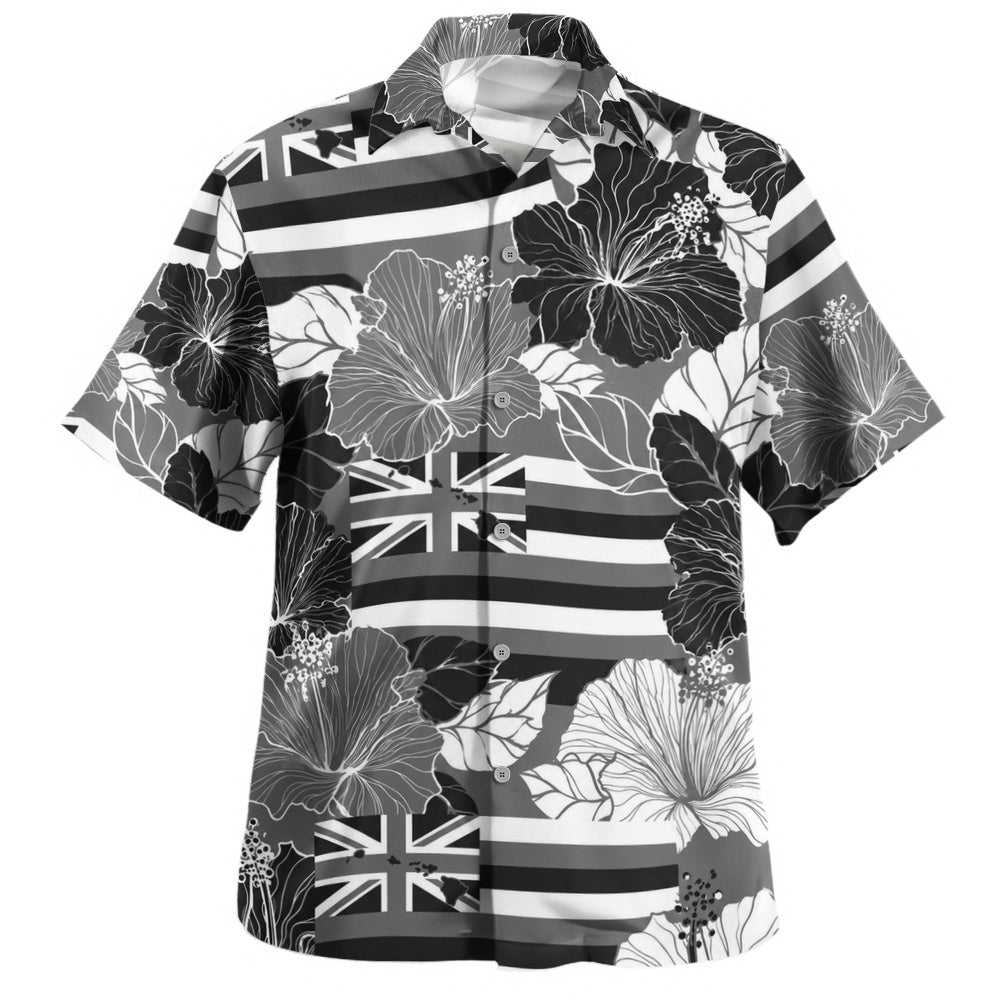 Hawaii Hawaiian Shirt Hibiscus Flag Map Island Pride