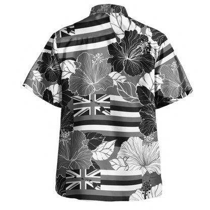 Hawaii Hawaiian Shirt Hibiscus Flag Map Island Pride