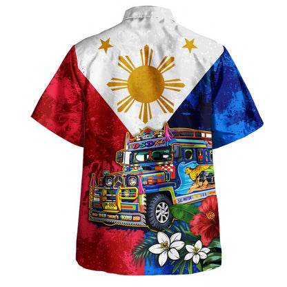Philippines Filipinos Hawaiian Shirt Custom Jeepney Flag Tropical Floral