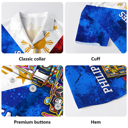 Philippines Filipinos Hawaiian Shirt Custom Jeepney Flag Tropical Floral