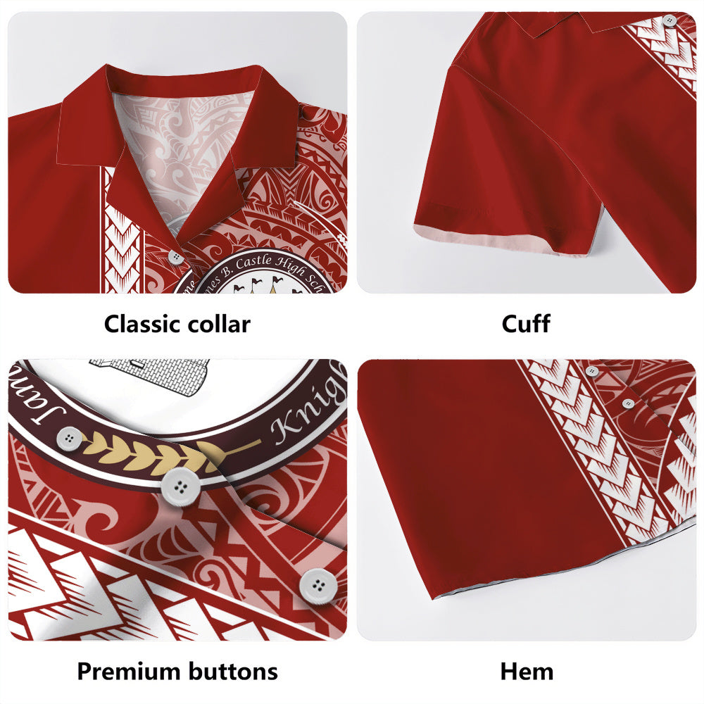 James B. Castle High School Hawaiian Shirt Tribal Polynesian Pride Style