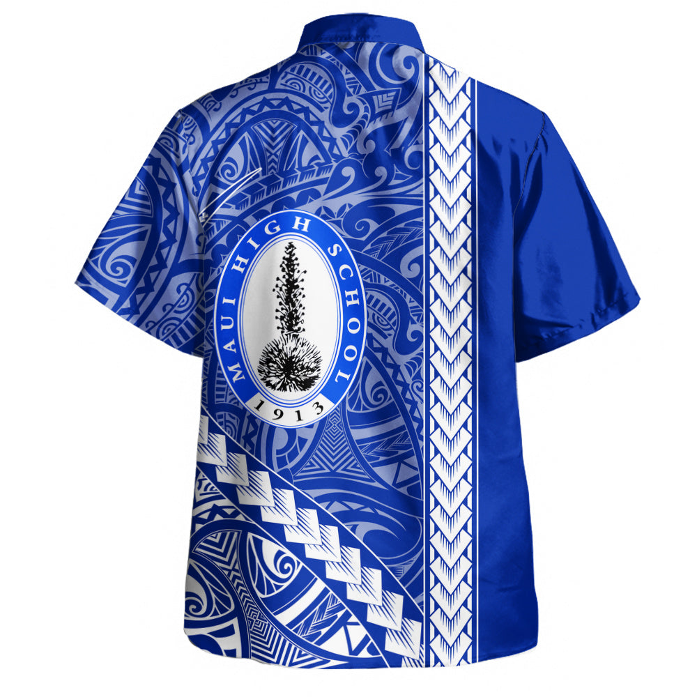 Maui High School Hawaiian Shirt Tribal Polynesian Pride Style