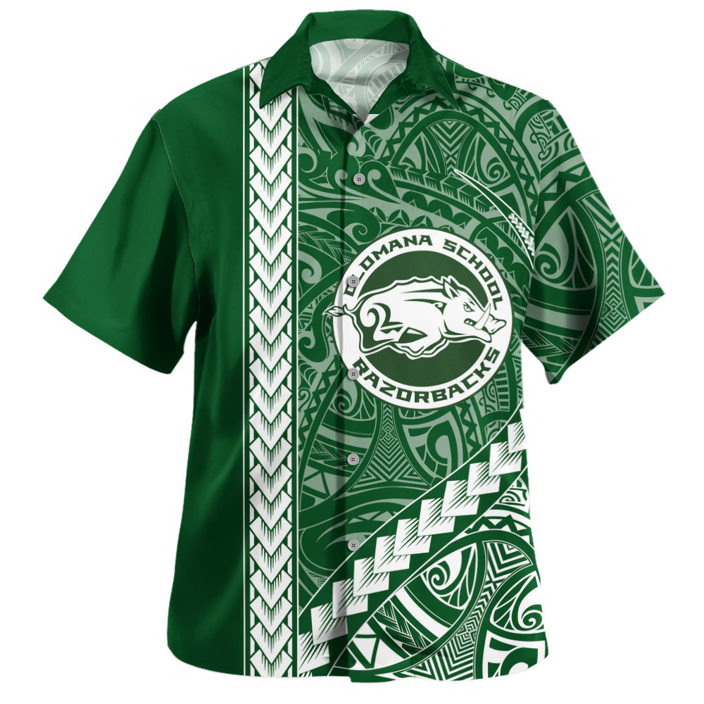 Olomana High & Intermediate School Hawaiian Shirt Tribal Polynesian Pride Style