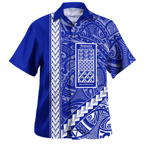 Waimea Middle Public Conversion Charter School Hawaiian Shirt Tribal Polynesian Pride Style