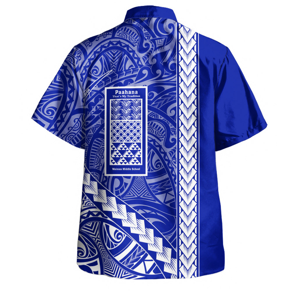 Waimea Middle Public Conversion Charter School Hawaiian Shirt Tribal Polynesian Pride Style