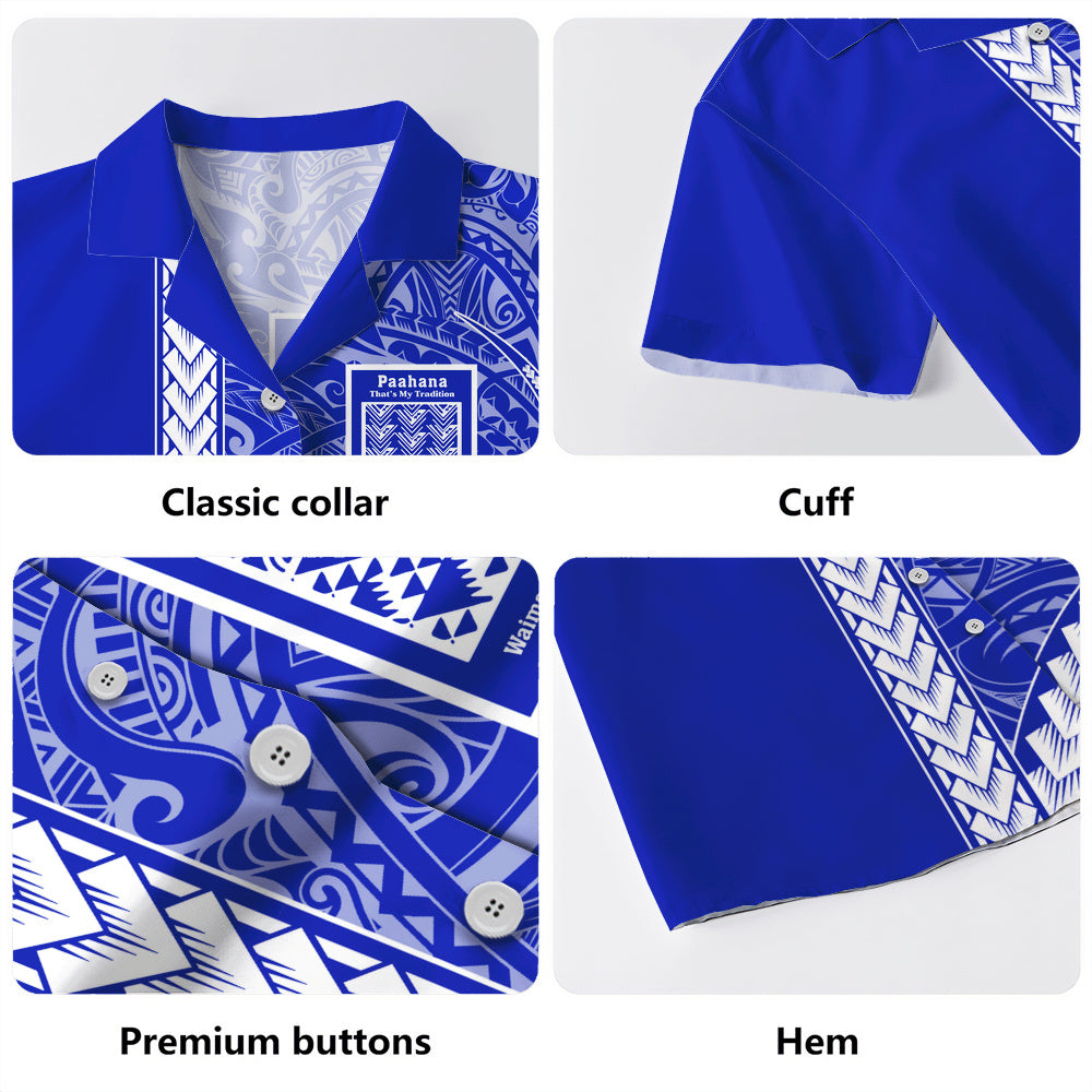 Waimea Middle Public Conversion Charter School Hawaiian Shirt Tribal Polynesian Pride Style