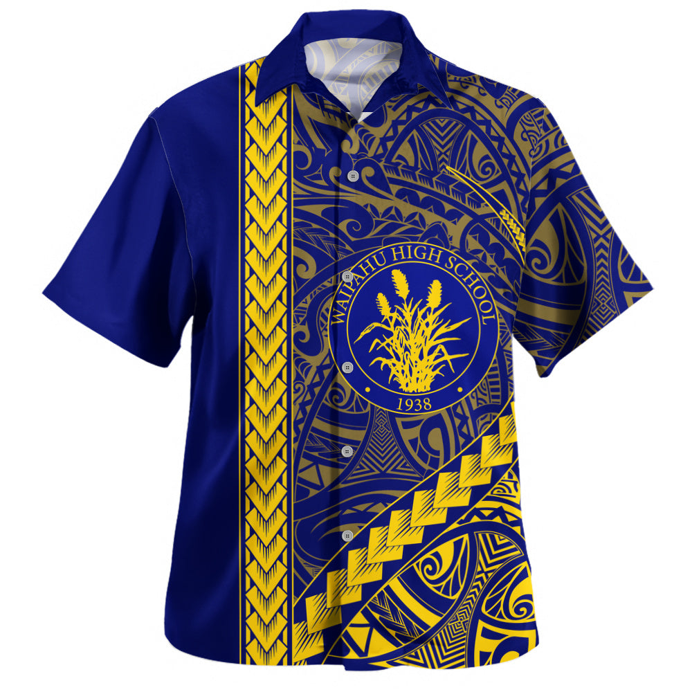 Waipahu High School Hawaiian Shirt Tribal Polynesian Pride Style