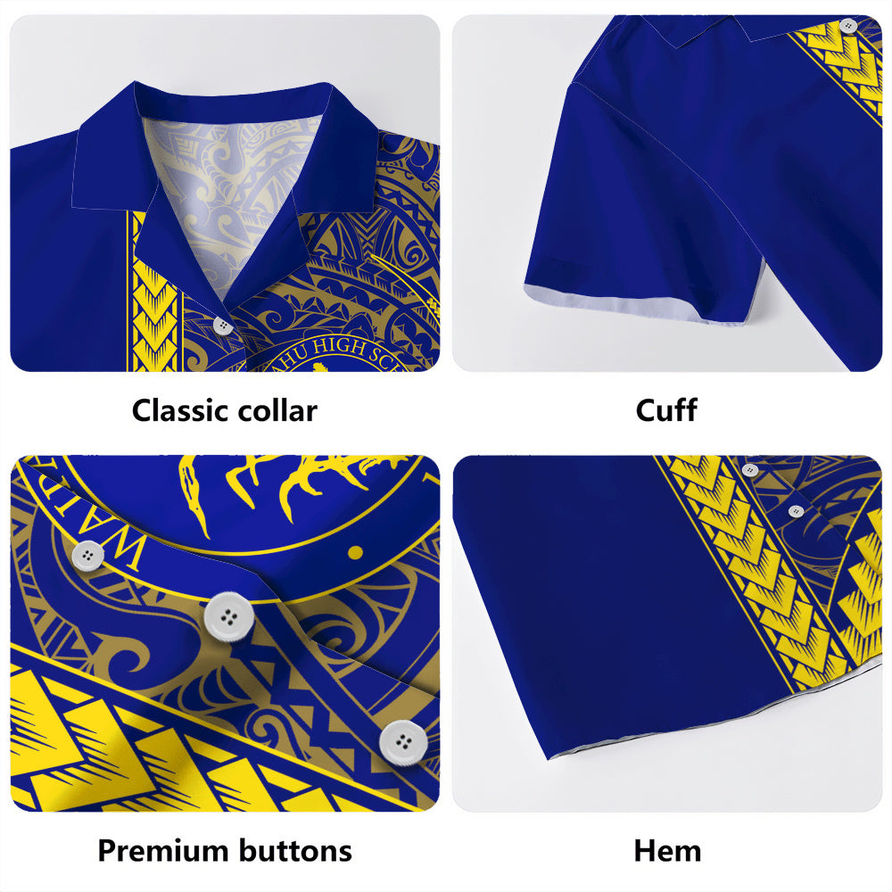 Waipahu High School Hawaiian Shirt Tribal Polynesian Pride Style