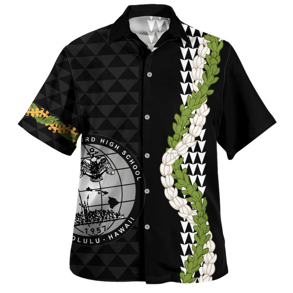 Admiral Arthur W. Radford High School Hawaiian Shirt Puakenikeni Maile Flower Lei