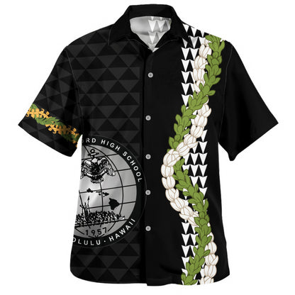 Admiral Arthur W. Radford High School Hawaiian Shirt Puakenikeni Maile Flower Lei