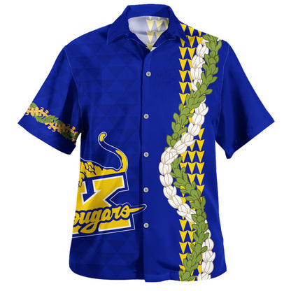 Henry J. Kaiser High School (Hawaii) Hawaiian Shirt Puakenikeni Maile Flower Lei