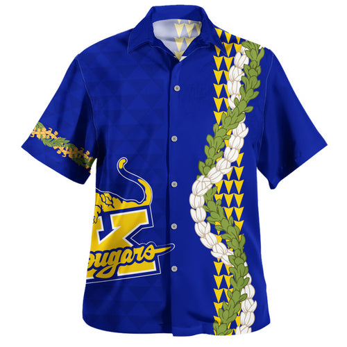 Henry J. Kaiser High School (Hawaii) Hawaiian Shirt Puakenikeni Maile Flower Lei
