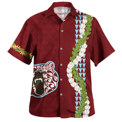 Henry Perrine Baldwin High School Hawaiian Shirt Puakenikeni Maile Flower Lei