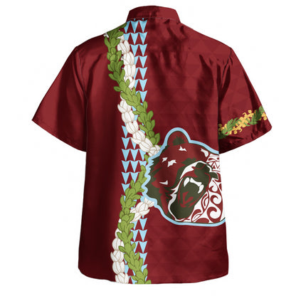Henry Perrine Baldwin High School Hawaiian Shirt Puakenikeni Maile Flower Lei