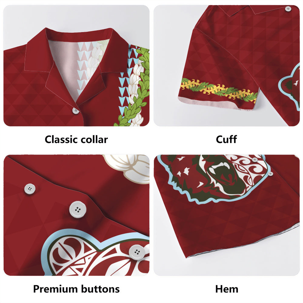 Henry Perrine Baldwin High School Hawaiian Shirt Puakenikeni Maile Flower Lei