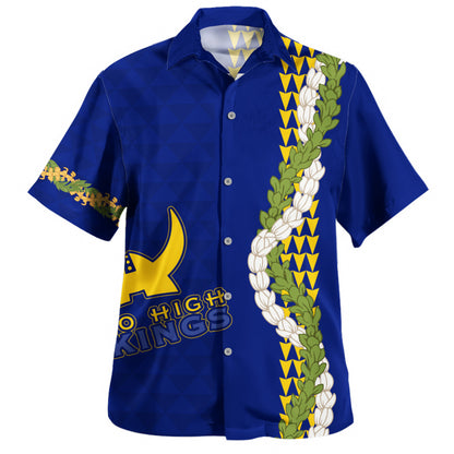 Hilo High School Hawaiian Shirt Puakenikeni Maile Flower Lei