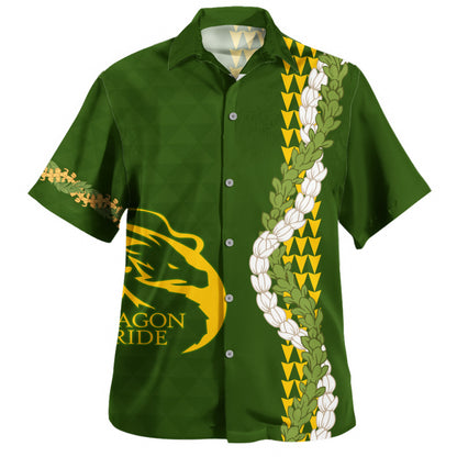 Honokaʻa High & Intermediate School Hawaiian Shirt Puakenikeni Maile Flower Lei