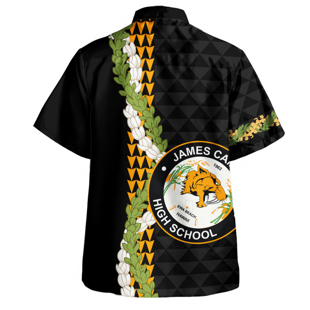 James Campbell High School Hawaiian Shirt Puakenikeni Maile Flower Lei