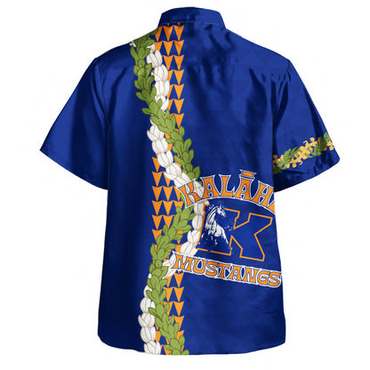 Kalaheo High School Hawaiian Shirt Puakenikeni Maile Flower Lei