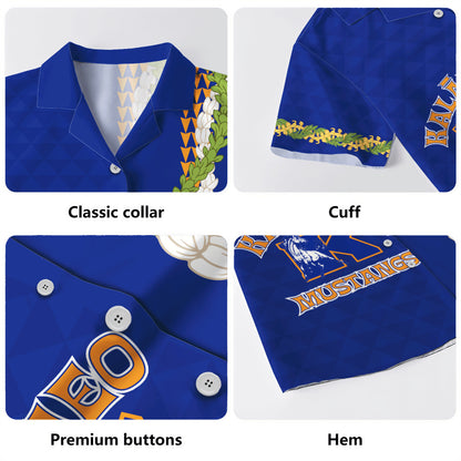 Kalaheo High School Hawaiian Shirt Puakenikeni Maile Flower Lei