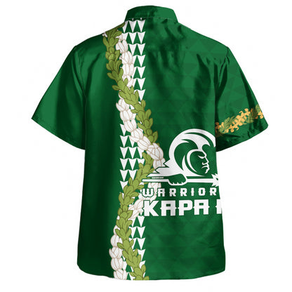 Kapaa High School Hawaiian Shirt Puakenikeni Maile Flower Lei