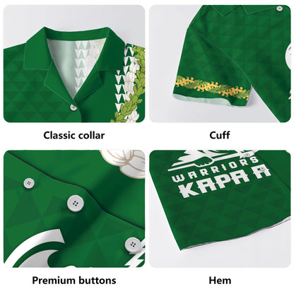 Kapaa High School Hawaiian Shirt Puakenikeni Maile Flower Lei