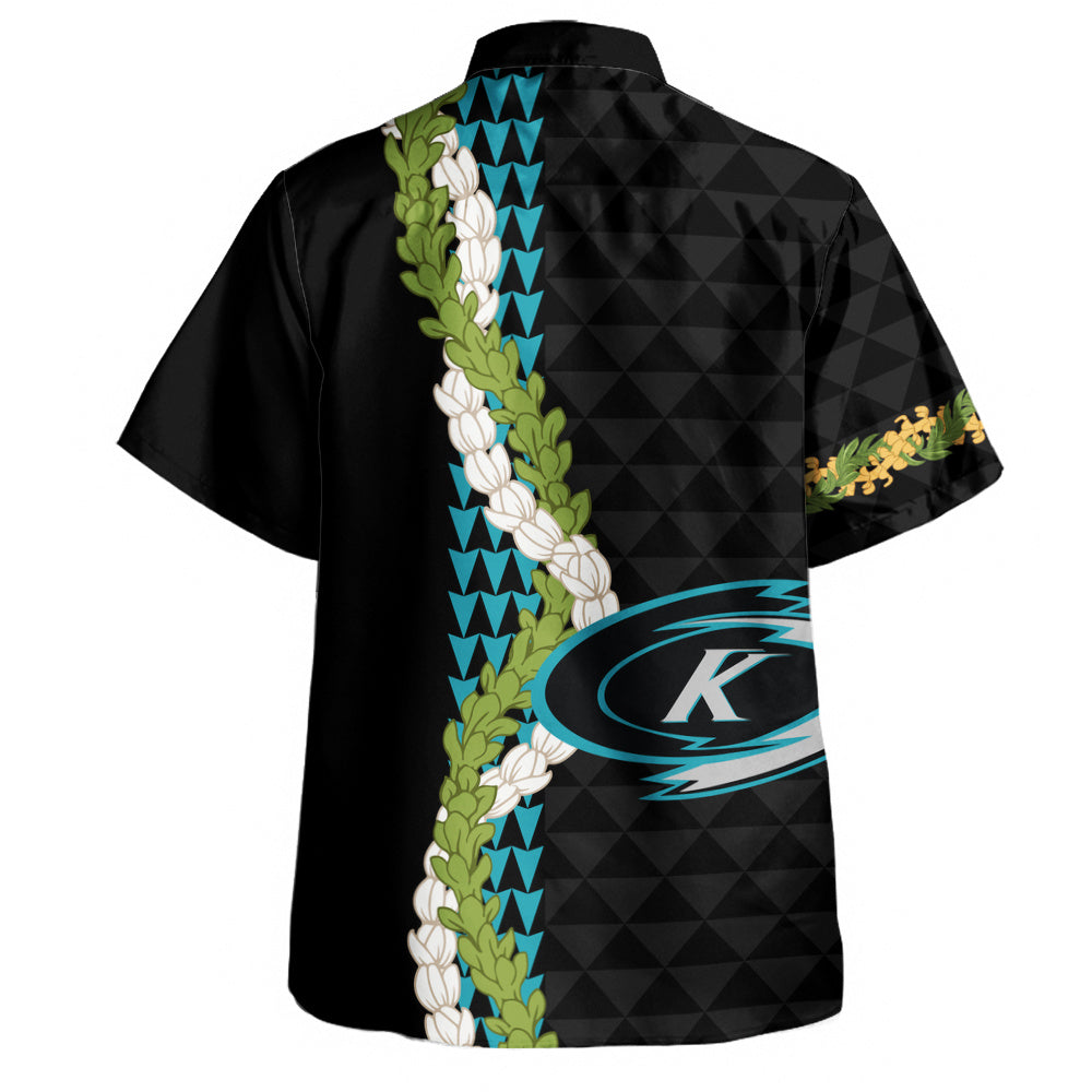 Kapolei High School Hawaiian Shirt Puakenikeni Maile Flower Lei
