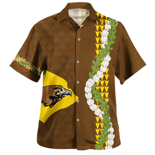 ke kula o ehunuikaimalino Hawaiian Shirt Puakenikeni Maile Flower Lei