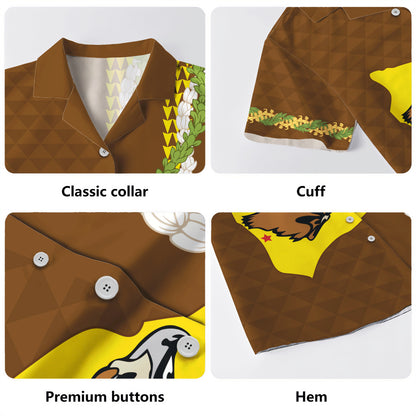 ke kula o ehunuikaimalino Hawaiian Shirt Puakenikeni Maile Flower Lei