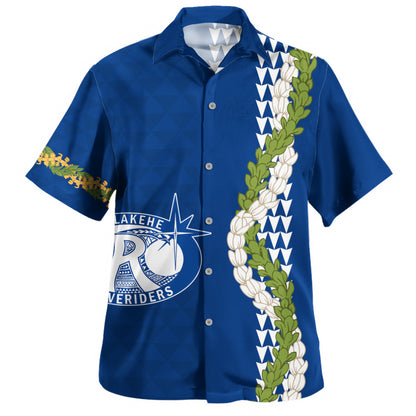 Kealakehe High School Hawaiian Shirt Puakenikeni Maile Flower Lei