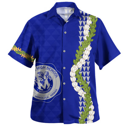 moanalua high school Hawaiian Shirt Puakenikeni Maile Flower Lei