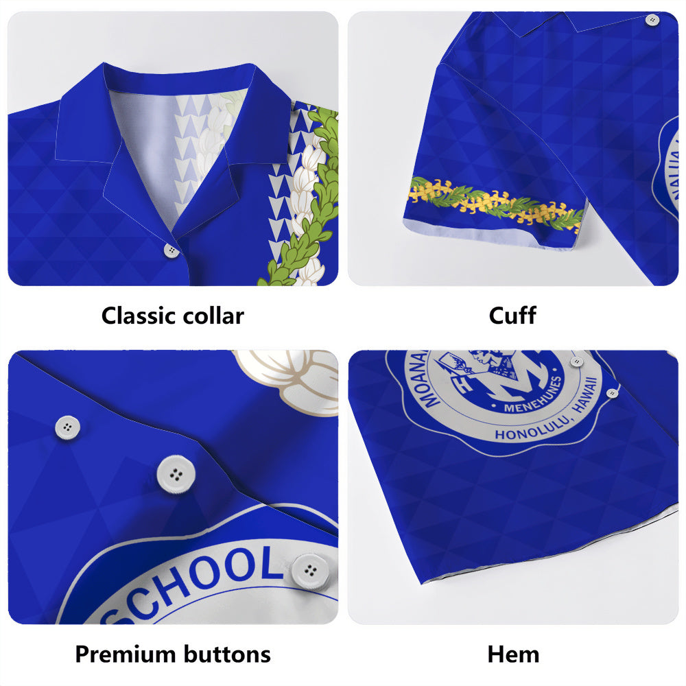 moanalua high school Hawaiian Shirt Puakenikeni Maile Flower Lei