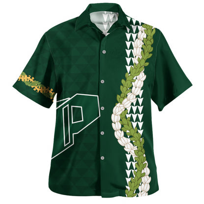 Pahoa High and Intermediate School Hawaiian Shirt Puakenikeni Maile Flower Lei