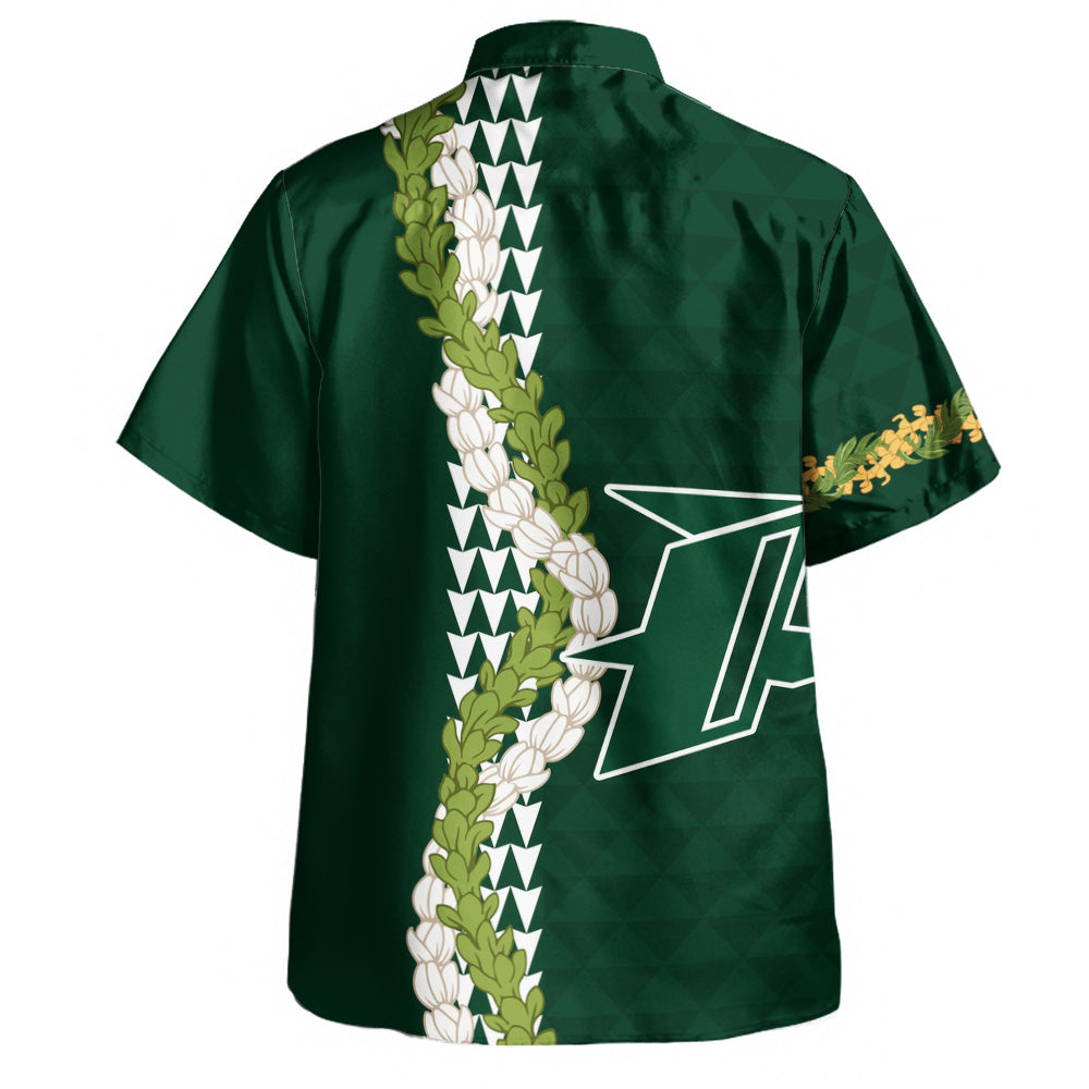 Pahoa High and Intermediate School Hawaiian Shirt Puakenikeni Maile Flower Lei
