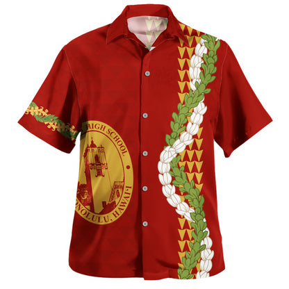 President Theodore Roosevelt High School Hawaiian Shirt Puakenikeni Maile Flower Lei