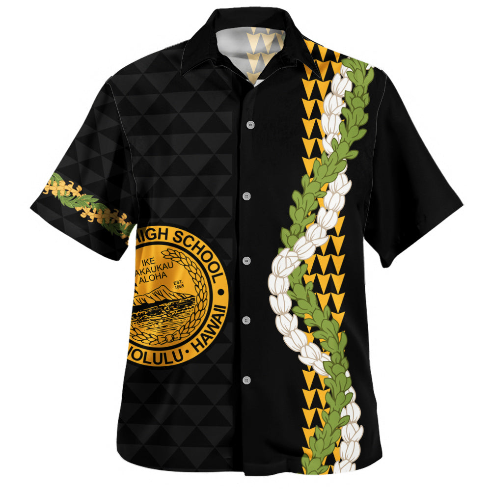 President William McKinley High School Hawaiian Shirt Puakenikeni Maile Flower Lei
