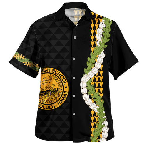 President William McKinley High School Hawaiian Shirt Puakenikeni Maile Flower Lei