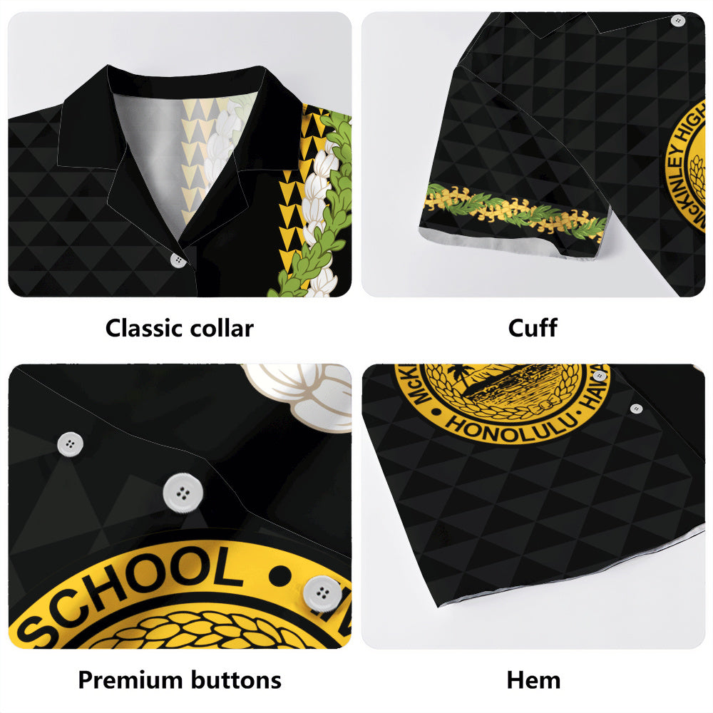 President William McKinley High School Hawaiian Shirt Puakenikeni Maile Flower Lei