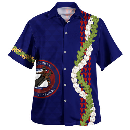 Waianae High School Hawaiian Shirt Puakenikeni Maile Flower Lei