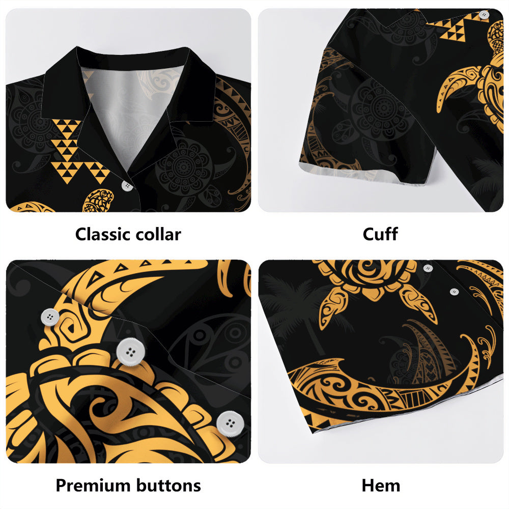 Hawaii Hawaiian Shirt Polynesian Turtle Tribal Ocean Spirit
