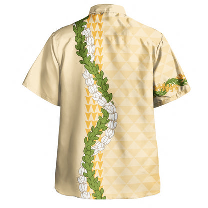 Hawaii Hawaiian Shirt Turtle Puakenikeni Maile Flower Lei