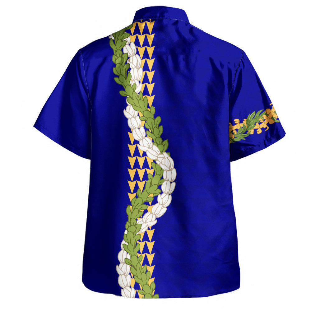Hawaii Hawaiian Shirt Turtle Puakenikeni Maile Flower Lei